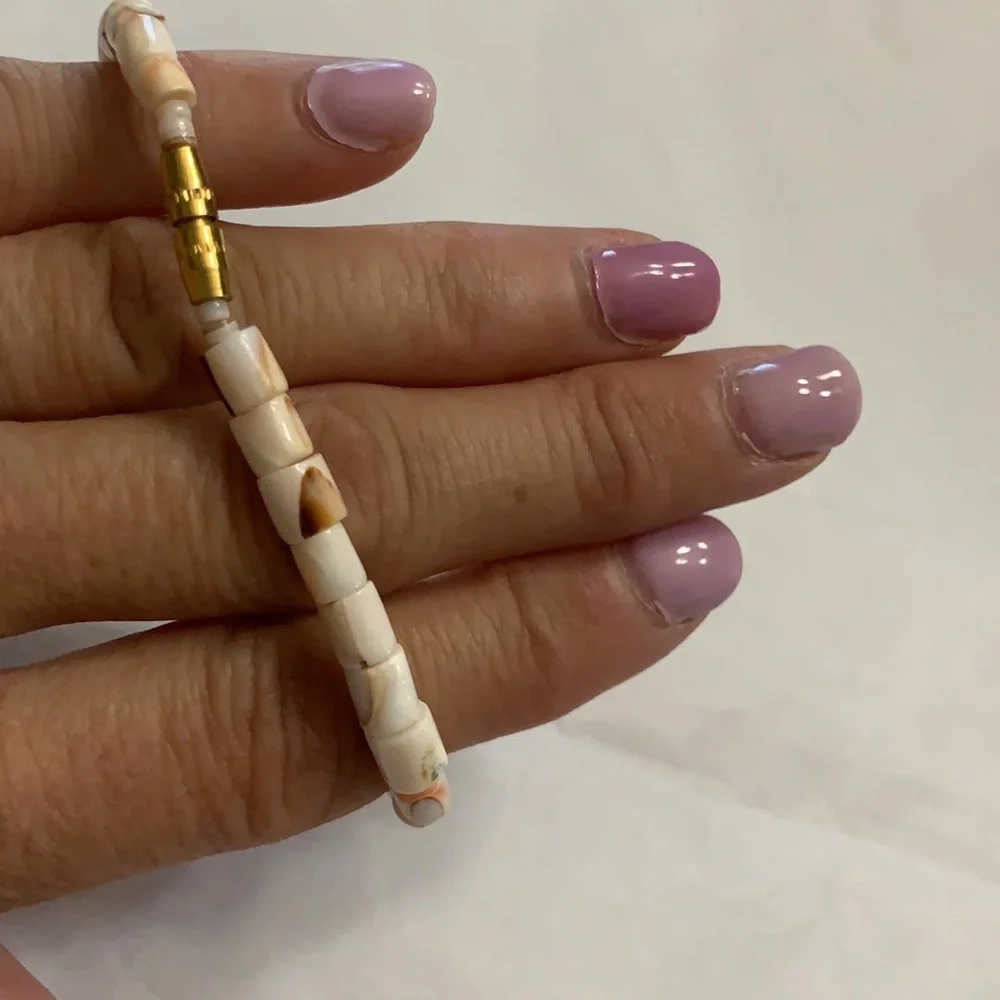 Coastal Puka Shell small beads kids bracelet